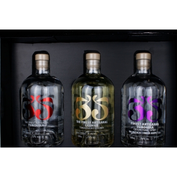 Cadeau Premium Artisanal Crétois Tsikoudia éco Collection 3 x 500ml 35N