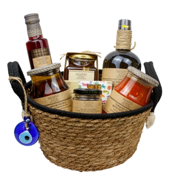 Panier gastronomique grec Navarino Icons – Coffret gourmand huile d'olive et miel | Cuisine méditerranéenne artisanale et authentique