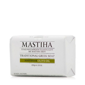Savon à l'huile d'olive Mastiha grec pur 100g - Barre de soins naturels pour la peau