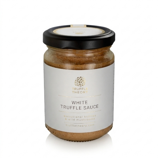 White Truffle Sauce 180g - Magnatum Gourmet Truffle Condiment by Truffle Theory on a clean ecommerce background