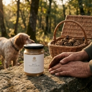 White Truffle Sauce 180g - Magnatum Gourmet Truffle Condiment by Truffle Theory on a clean studio background