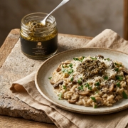 Black Truffle Sauce 120g - Wild Greek Truffles, Gourmet Condiment by Truffle Theory in a natural lifestyle setting