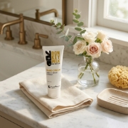 Donkey Milk & Mastic Oil Wrinkle Repair Firming Hand Cream by Mastic Spa in a natural lifestyle setting