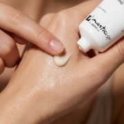 Donkey Milk & Mastic Oil Wrinkle Repair Firming Hand Cream by Mastic Spa shown as a close-up product detail
