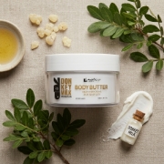 Donkey Milk & Mastic Oil Body Butter - Nourishing Hydration Cream by Mastic Spa on a clean studio background