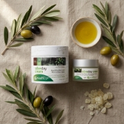 Mastic Spa Oliveday Nourishing Face Day Cream with Chios Mastic on a clean studio background