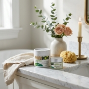 Mastic & Olive NIGHTRITION 3-in-1 Night Cream with Chios Mastic by Mastic Spa in a natural lifestyle setting