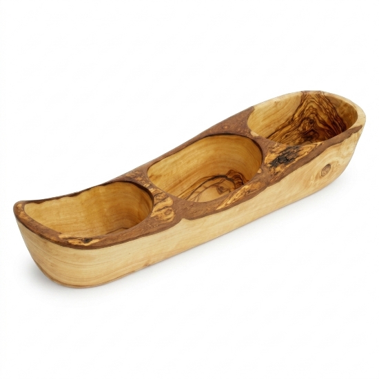 Personalized Olive Wood Rustic Appetizer Plates 35x10cm by Olea Wood on a clean ecommerce background