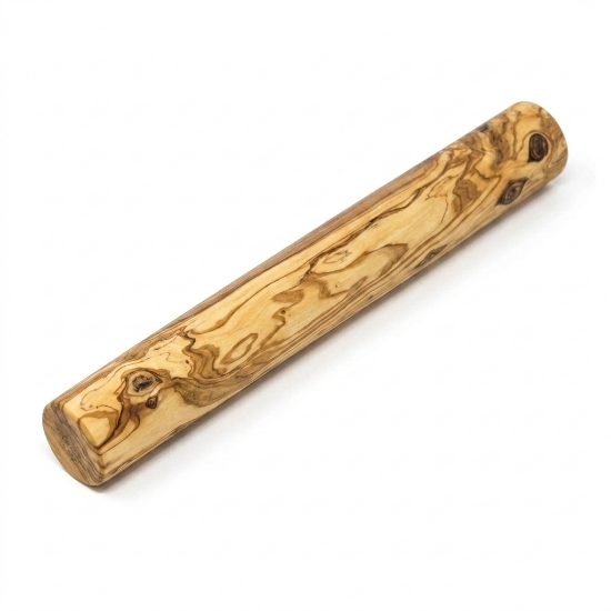 Personalized Olive Wood Dowel Rolling Pin Without Handle 40cm by Olea Wood Art on a clean ecommerce background