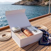 The Meltemi — Personalized Greek Yacht Welcome Gift Box by elenianna