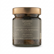 Grilled Mushrooms with Garlic & Oregano Antipasti, 190g by Navarino Icons on a clean ecommerce background