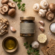 Grilled Mushrooms with Garlic & Oregano Antipasti, 190g by Navarino Icons shown as a close-up product detail
