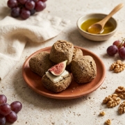 Barley Rusks Bites 280g - Wood-Fired Cretan Barley Paximadia by Xilofournos Mistrakis in a natural lifestyle setting