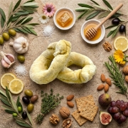 Traditional Cretan Paximadi Rusks 280g by Xilofournos Mistrakis shown as a close-up product detail