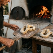 Traditional Cretan Paximadi Rusks 280g by Xilofournos Mistrakis on a clean studio background