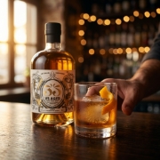 Aged Tsikoudia Malvasia di Candia Aromatica – 35N Barrel-Aged Spirit shown as a close-up product detail