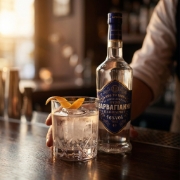 Varvayanni Blue Ouzo 70cl - Classic Greek Anise Spirit shown as a close-up product detail