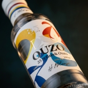 35N Greek Ouzo 200ml in a natural lifestyle setting