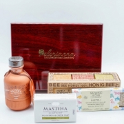 The Greek Essentials Gift Box — Handcrafted Piano Cherry Wood by elenianna on a clean ecommerce background