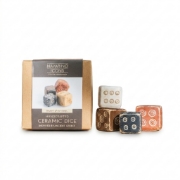Navarino Icons Ceramic Dice Set - Fortune, Destiny & Trickery | 4-Piece Ancient Greek Game Collection in Vibrant Colors on a...