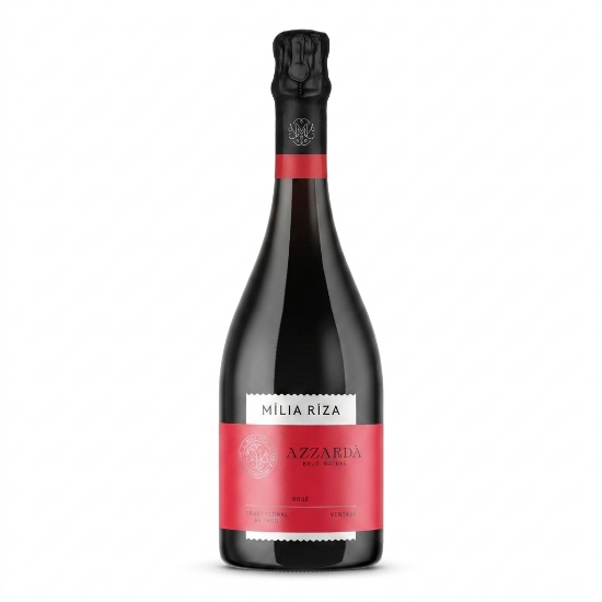 Milia Riza Azzardà Rosé 2022 - Brut Nature Traditional Method Sparkling Wine 75cl | Agiorgitiko, Ancient Nemea, 24 Months on...