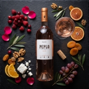 Domain Skouras Peplo 2024 - PGI Peloponnese Rosé Wine 750ml | Agiorgitiko, Syrah, Mavrofilero Blend from High-Altitude Vineya...