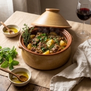 Sifnos Ceramic Casserole Pot with Lid - Authentic Handmade Gastrua (Ø 30cm) | Large Traditional Greek Clay Cooking Vessel for...