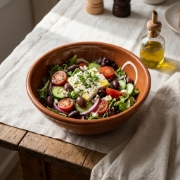 Sifnos Ceramics Heritage Salad Bowl - Hand-Thrown Large Serving Bowl 24-26cm | Authentic Cycladic Pottery for Mediterranean D...