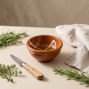 Sifnos Ceramics Mini Ceramic Dipping Bowl - Ø 10cm Handcrafted | Traditional Potter's Wheel, Organic Sifnian Clay, Olive Oil...