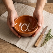Sifnos Ceramic Olive & Appetizer Bowl - Handcrafted Small Ø 12cm | Traditional Greek Pottery for Meze, Tapas & Entertaining s...