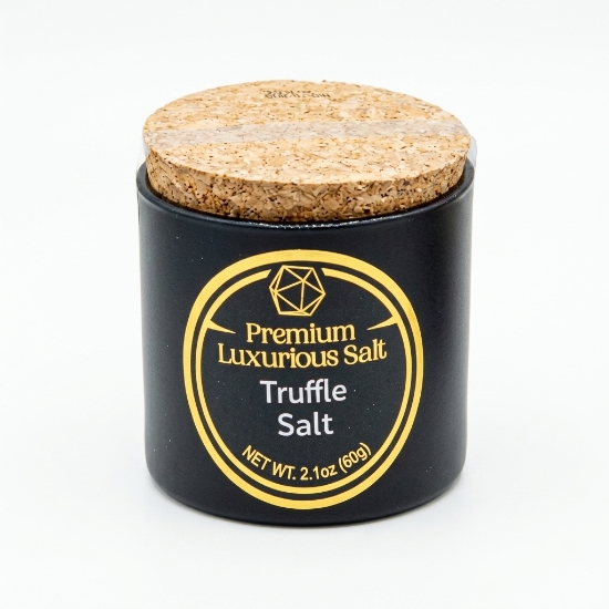 Salt Odyssey Gourmet Sea Salt with Black Truffle (60g) | Greek Origin, Premium Glass Jar, Natural Truffle Powder for Finishin...