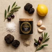 Salt Odyssey Gourmet Sea Salt with Black Truffle (60g) | Greek Origin, Premium Glass Jar, Natural Truffle Powder for Finishin...