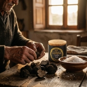 Salt Odyssey Gourmet Sea Salt with Black Truffle (60g) | Greek Origin, Premium Glass Jar, Natural Truffle Powder for Finishin...